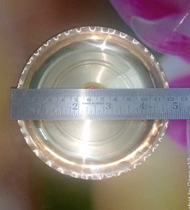 Brand New Bronze Thali With Brass Plate And Glass