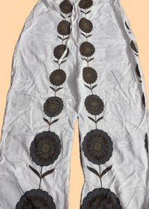 White Motif Pants