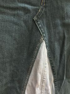 Denim Upcycled Hand Stitched Skirt