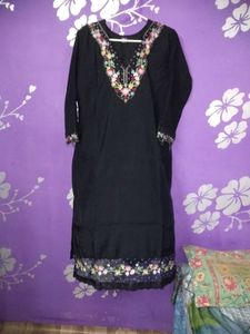 Embroidered Black Suit