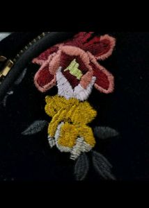 Floral Embroidered Mini Backpack