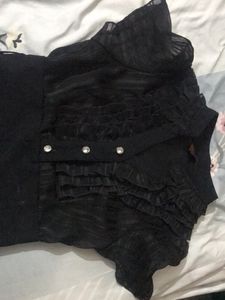 Black Formal Dress With Belt