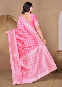 Pink Banarasi Saree