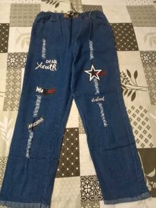 Embroidered Denim Jeans