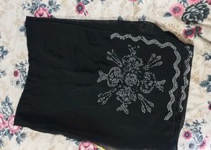 A Black Georgette Stole