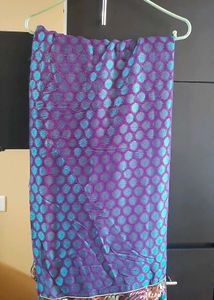 Elegant Embroidered Purple Sari