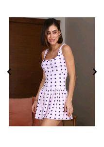 Cute Heart Print Skater Dress