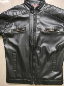 Faux Shearling Lined Black Jacket