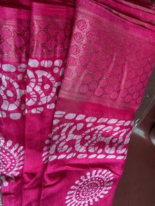 Pink Printed Saree