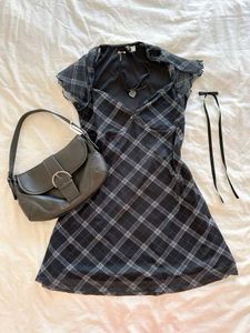 y2k checkered dress
