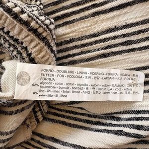 Forever 21 Cream &amp; Black Striped Jumpsuit