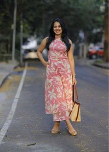 🌸 Pretty in Pink: Floral Kurta &amp; Straight Pant Se