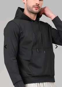 SHEIN Black Hoodie - Men&#39;s Casual Pullover