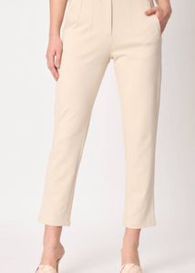Beige Cropped Trousers - Chic &amp; Versatile!