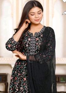 Floral Print Anarkali Kurti Set