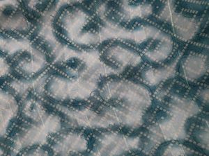 Elegant bandhej patterned saree