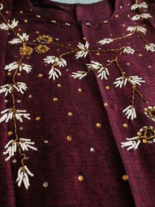 Embroidered Purple Kurti 💜