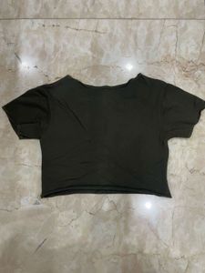Olive Green Crop Top