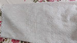White Chikankari Narrow Plazzo Pants
