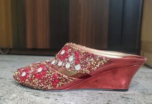 Red Shimmery Heels