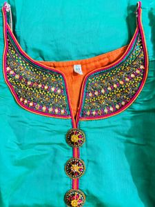 Beautiful Green&orange patiayala salwar suits