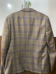 Plaid Blazer Ochre