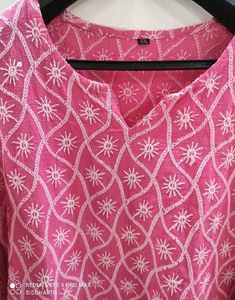 Beautiful Pink Cotton Kurti