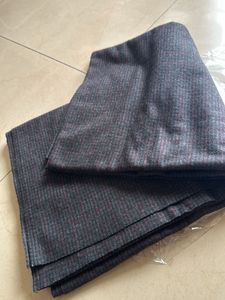 Gray Plaid Wool Fabric