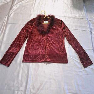 Velvet Fur Stretchable Top