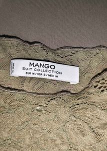 Mango Brand Medium Size Lace Mendhi Colour Top
