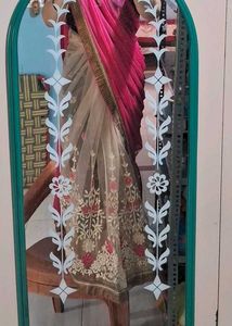 Half Shade Beautiful Work Saree &amp;Beautifu Blouse