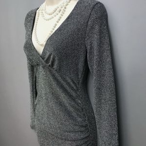 Sparkly Silver Mini Dress