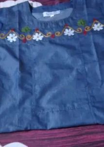 Embroidery Denim Dress