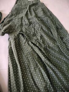 Green Embroidered Kurta Set