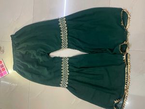 Elegant Emerald Green Sharara