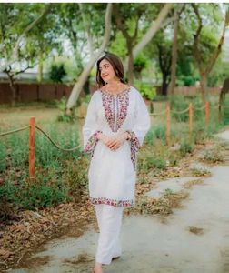 White Embroidered Dress Size XL