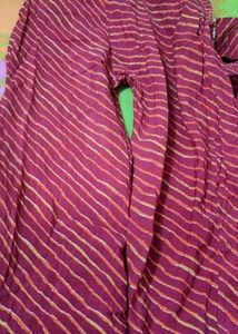 Libas Bandhani Yoke Design Mirror Work Kurta Set