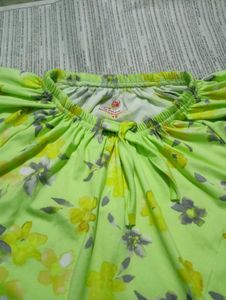 Floral Print Green Top