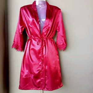 Silky Pink Robe