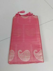 Elegant Pink Paisley Saree