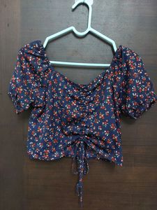 Ethnic Crop Top With Tie-up In The Front