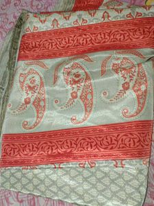Elegant Satin School Uniform Saree