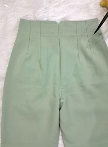 Zara Mint Pleated Trouser
