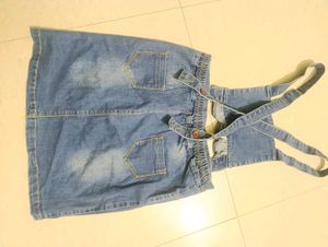 DETACHABLE DUNGAREE MINI SKIRT