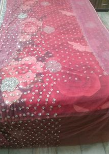 Heavy Net Saree With Blouse