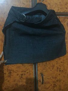 Black Charcoal Mini Skirt Coatrize