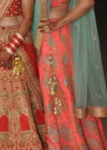 Coral Shade Lehenga Choli For Women
