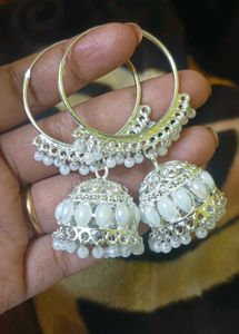 White jhumka