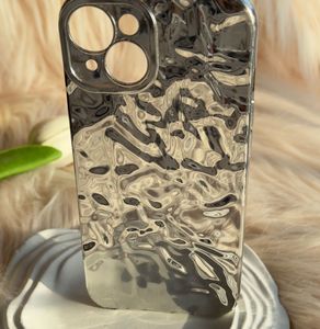 Silver Metallic iPhone 14 back case/cover