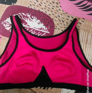 Pink Sports Bra